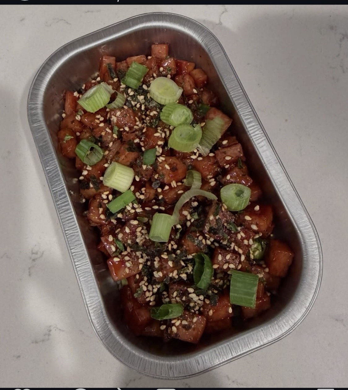 Fresh poke tray